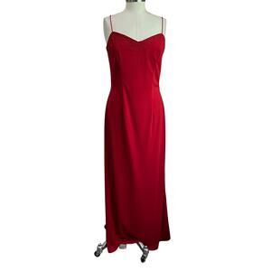 Vintage 1990s Dave and Johnny by Laura Ryner Red Formal Gown Sz 11/12